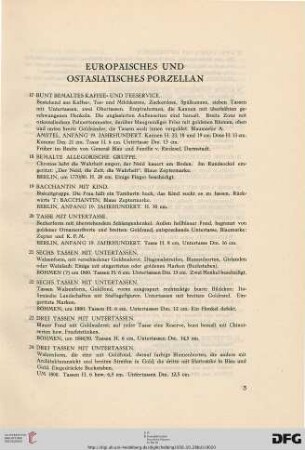Europäisches und Ostasiatisches Porzellan (Nr. 17-43)