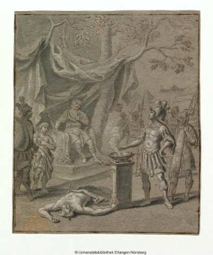 Mucius Scaevola vor König Porsenna