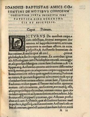 De motibus corporum coelestium juxta principia peripatetica sine excentricis et epicyclis