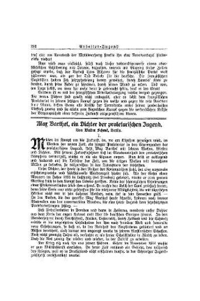 Max Barthel, ein Dichter der proletarischen Jugend