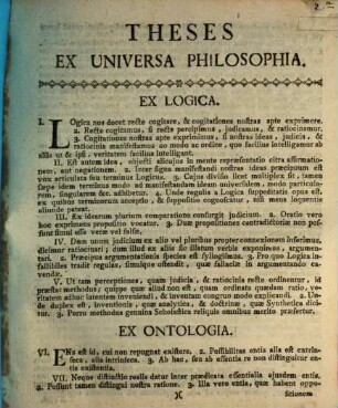 Theses ex universa philosophia : [Def. a quatuor Soc. J. Religiosis M. Martio 1774]