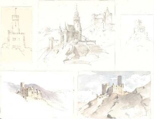 Lange, Ludwig; Lange - Archiv: V.3 Gotik (Burgen) - Ansicht, Perspektiven