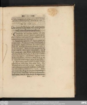 Tit. V. (IV. 7.) De condictione ob turpem vel iniustam causam.