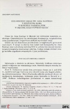 Tom 32: XVII-wieczny obraz św. Jana Kantego z rzeźbioną ramą w kościele parafialnym w Męcinie koło Nowego Sącza