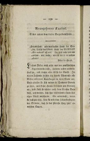 Neunzehntes Kapitel. Eine unerwartete Begebenheit.
