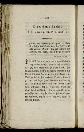 Neunzehntes Kapitel. Eine unerwartete Begebenheit.