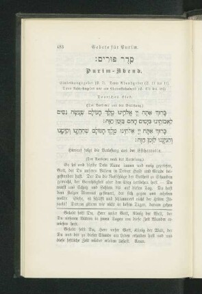 Purim-Abend.