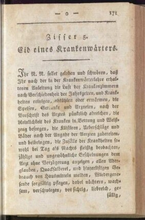 Ziffer 5. Eid eines Krankenwächters