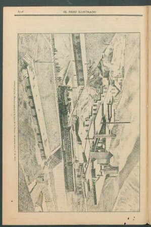 [Vista de] Casapalca - Término actual de la línea de la Oroya. - El primer tren, 21 de Abril.