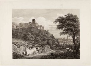 Heidelberg, Schloss und Stadt von Osten