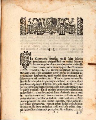 De refractionibus obiectorum terrestrium quaedam proponit, simulque lectiones suas publicas et privatas hoc semestri aestivo in academia Georgia Augusta habendas, indicat Tobias Mayer