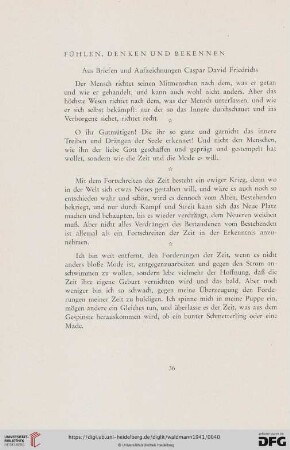 Fühlen, Denken und Bekennen