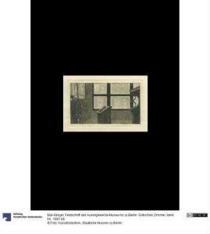 Festschrift des Kunstgewerbe-Museums zu Berlin: Gotisches Zimmer