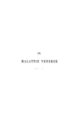 IX. Malattie veneree