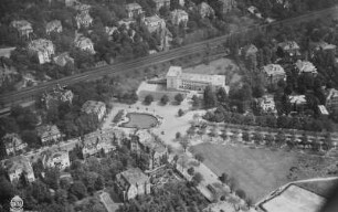Dresden-Strehlen. Strehlener Platz und Umgebung. Luftbild-Schrägaufnahme von Süden
