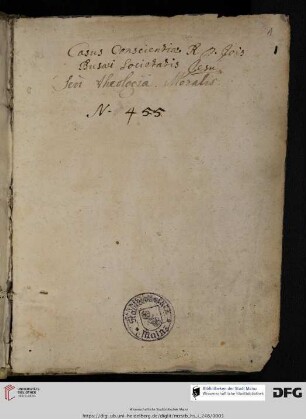 Johannes Busaeus S. J., Casus conscientiae seu moralis theologia