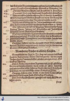 Mancherley Bücher in allerley Künsten.