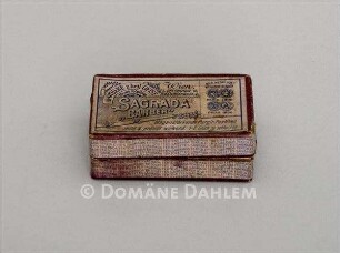 Schachtel für Magenpastillen "Sagrada Barber"