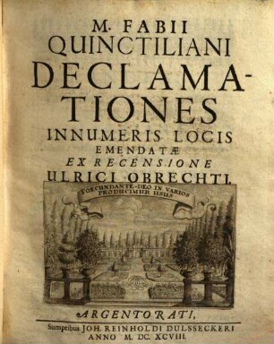 M. Fabii Quinctiliani Declamationes