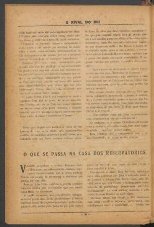 O que se passa na casa dos Reservatorios