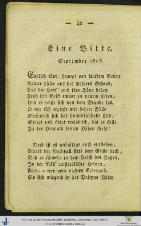 Eine Bitte.