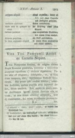 Vita Titi Pomponii Attici ex Cornelio Nepote