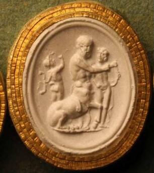 Der Kentaur Chiron mit dem jungen Achilles (Daktyliothek, Zweites Historisches Tausend)