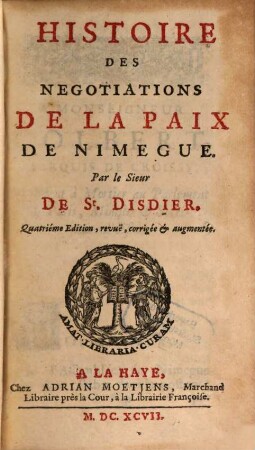 Histoire des negotiations de Nimegue
