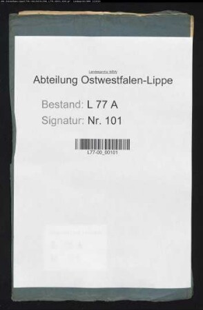 Bewerbung Abraham Horns um die Stelle eines Taxators in der Stadt Detmold