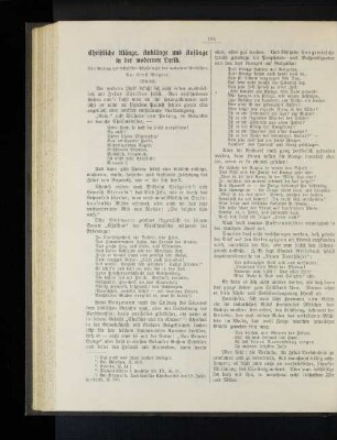 Christliche Klänge, Anklänge und Anfänge in der modernen Lyrik. Ein Beitrag zur religiösen Psychologie des modernen Menschen. Von Ernst Wagner. (Schluß.)