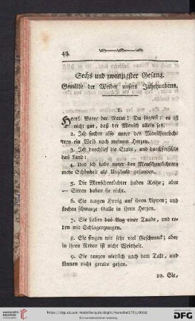 Sechs und zwanigster Gesang