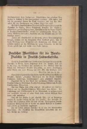 Deutscher Wortführer für die Bantu-Dialekte in Deutsch-Südwestafrika