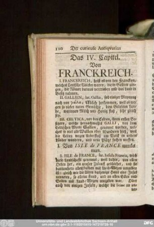 Das IV. Capitel. Von Franckreich.