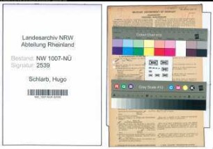 Entnazifizierung Hugo Schlarb , geb. 20.05.1898 (Dolmetscher)