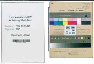 Entnazifizierung Anton Sprenger , geb. 19.04.1899 (Werkmeister)