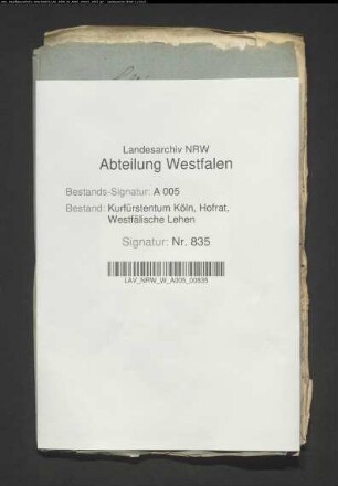 Belehnung des Ehrhard von Hanxleden zu Hanxleden mit den Gütern auf der Elpe (namentlich: Westrich, Wermelinghausen und Sieveringhausen) und mit dem halben Zehnten zu Bruchhausen