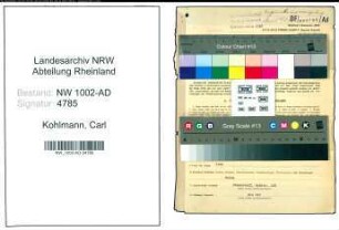 Entnazifizierung Carl Kohlmann, geb. 17.03.1891 (Stadtoberinspektor)