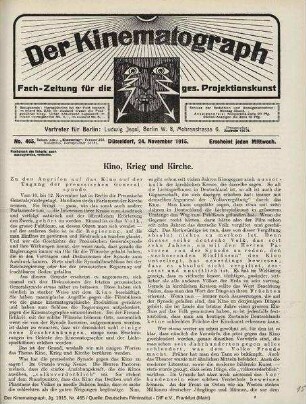 Kino, Krieg und Kirche