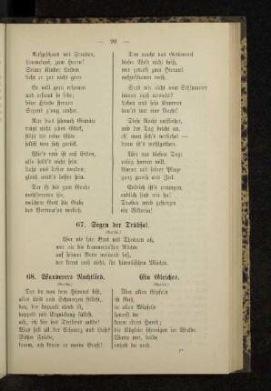 68. Wanderers Nachtlied. Ein Gleiches.