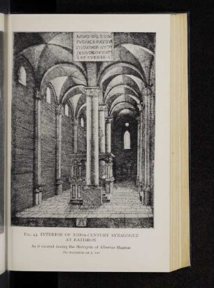 Fig. 43. Interior of XIIIth-century synagogue at Ratisbon
