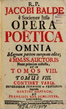 Opera Poetica omnia, 8