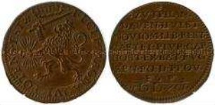 Niederlande, Historienpfennig, auf die Siege des Prinzen Moritz von Oranien