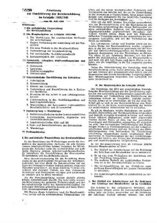 Anweisung zur Durchführung der Berufsausbildung im Lehrjahr 1959/1960 : 34/59 vom 20. Juli 1959
