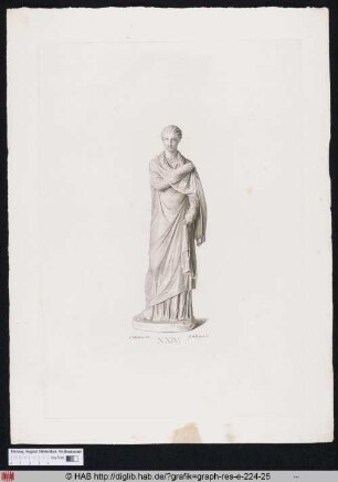 [Weibliche Statue auf Sockel]