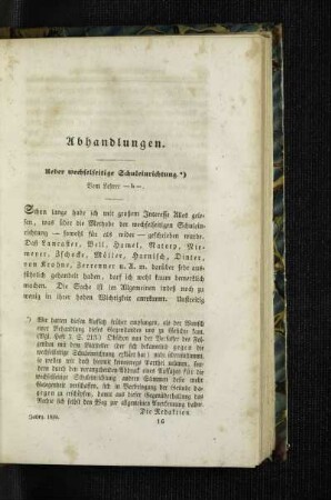 Ueber wechselseitige Schuleinrichtung
