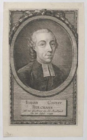 Bildnis des Iohann Gustav Burgmann