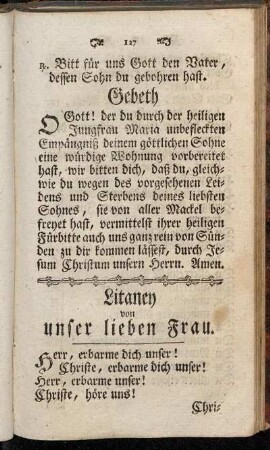 Litaney von unser lieben Frau.