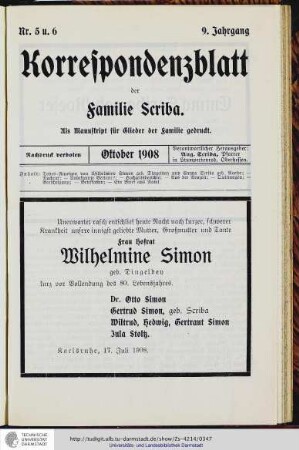 Nr.5 u. 6 - Oktober 1908