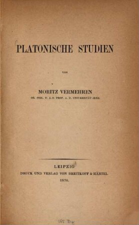 Platonische Studien