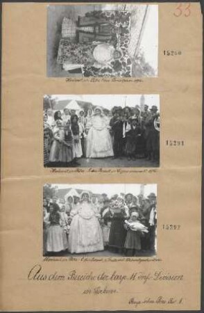 In Serbien: Hochzeit in Petre: Das Brautpaar 1915